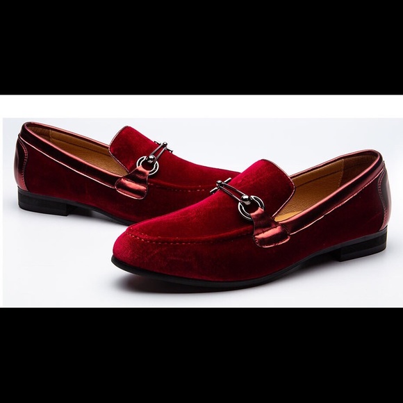 Red velvet mens shoes Clearance